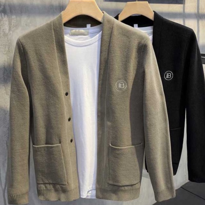 Set Áo Khoác Tay Dài Và Áo Khoác cardigan Thêu Họa Tiết Phong Cách Hàn Quốc Thời Trang unisex Nhiều Cỡ Lớn M-3xl