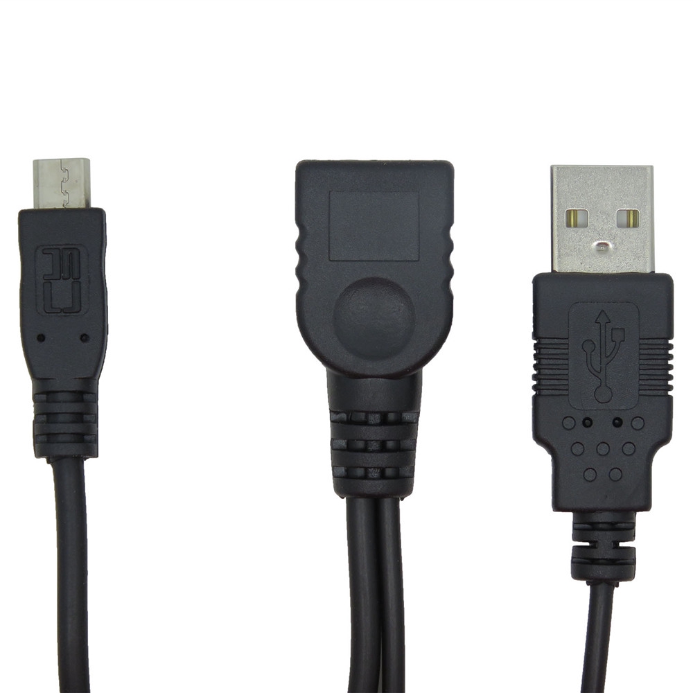 Cáp chữ Y chuyển đổi đầu Micro USB sang cổng USB OTG +cáp nguồn USB tiện dụng
