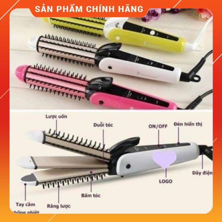 Máy Làm Tóc 3 Trong 1 NOVA (Uốn, Duỗi, Bấm) [FREESHIP]