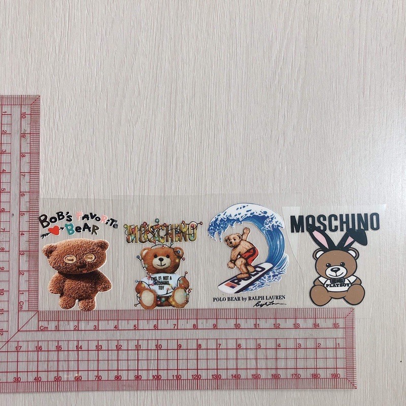 Sticker hình ủi nhiệt gấu