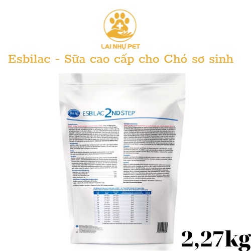 Sữa bột Esbilac thương hiệu số 1 thế giới dành cho cún TÚI 2.27kg - LAI NHỰ PET