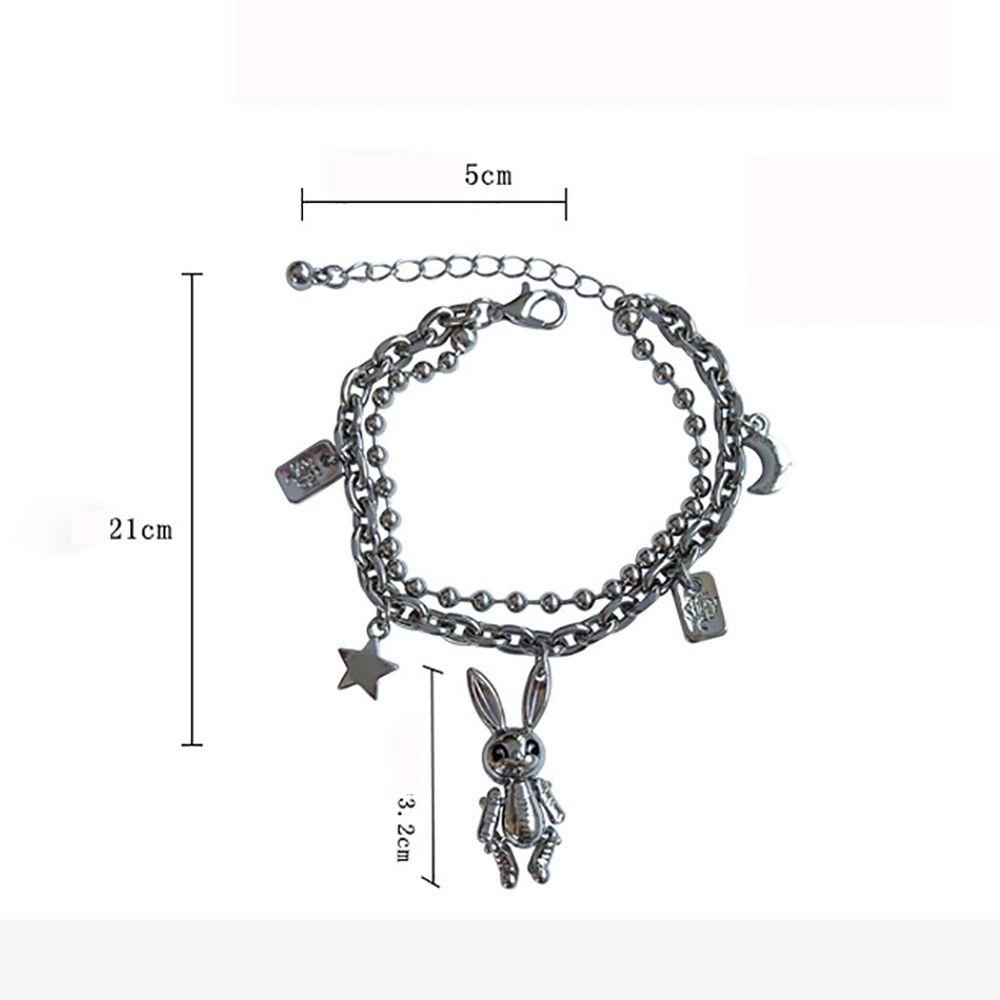 Vòng Tay Hai Lớp Bằng Hợp Kim Họa Tiết Phi Hành Gia Hoạt Hình Dễ Thương