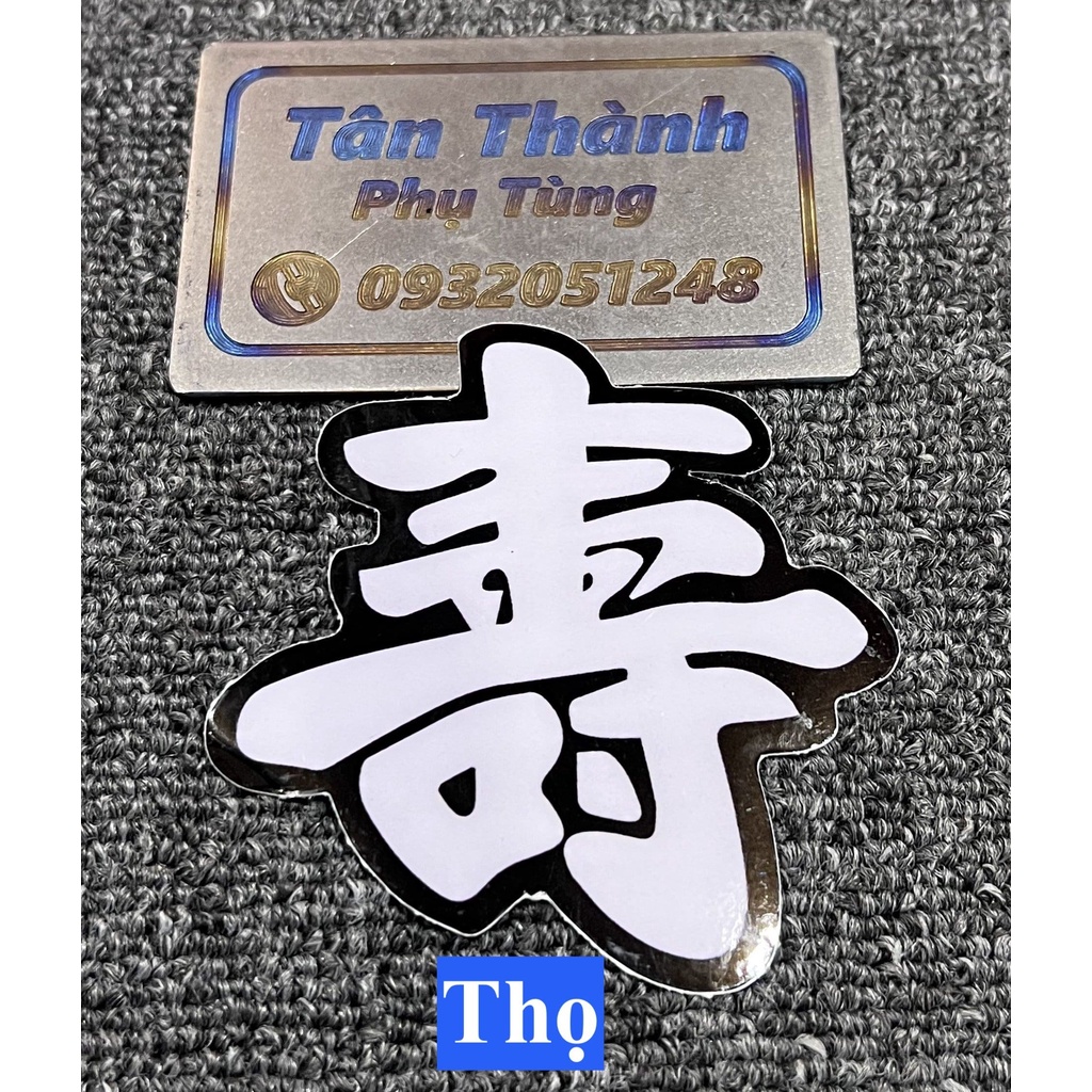 Tem chữ Hoa: Phúc Lộc Thọ Tài dán mão xe máy TanthanhPT