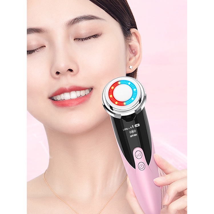 [Hàng mới về] Máy massage da mặt 5 trong 1 có đèn led chống lão hóa cho làn da đàn hồi