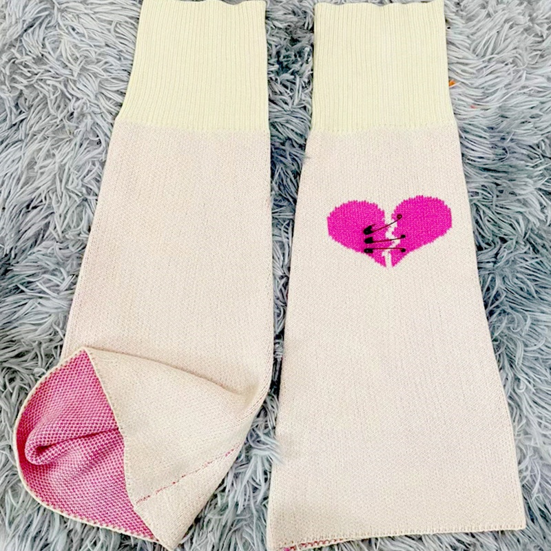 Vớ ống chân dệt kim dài đến đầu gối giữ ấm chân phong cách lolita dành cho nữ