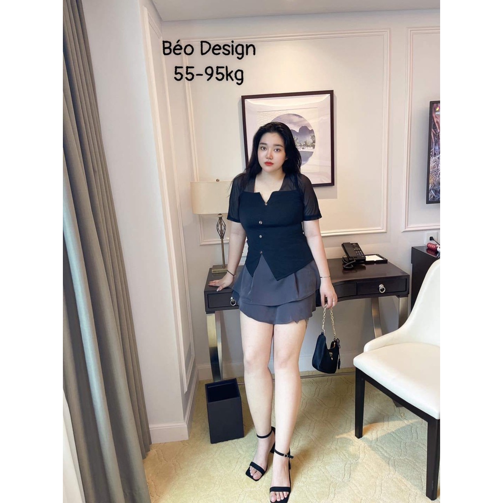 Chân váy 2 tầng BÉO DESIGN Bigsize 55kg đến 95kg