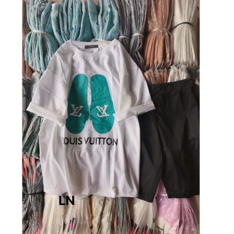 Sét áo đôi dép VL + quần legging lửng TH6