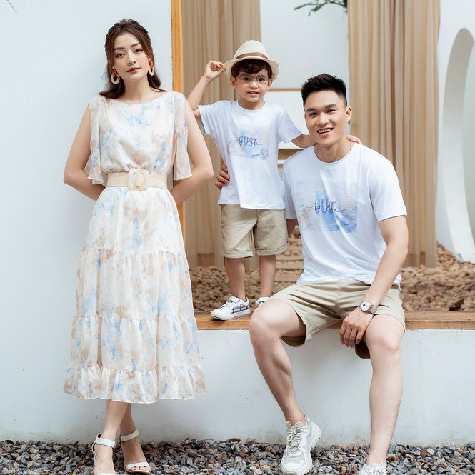 Đầm xòe, bèo tầng, tay sẻ Emspo DM4089