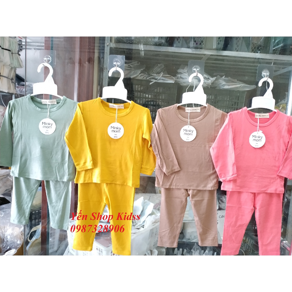 Bộ Cotton Thun Lạnh Màu Trơn Cực Đẹp Cho Bé (SP000867) | BigBuy360 - bigbuy360.vn