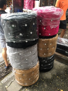 Ghế đôn tròn đính đá cao cấp