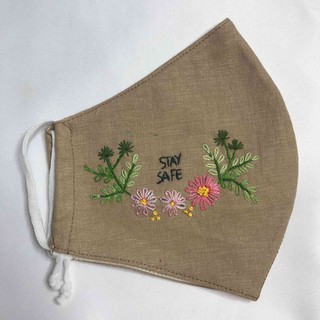 Khẩu trang vải thêu handmade AN33