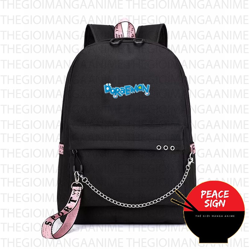 Balo thông minh in hình MÈO MÁY DOREMON đi học tiện lợi anime chibi cá tính cặp sách nam nữ