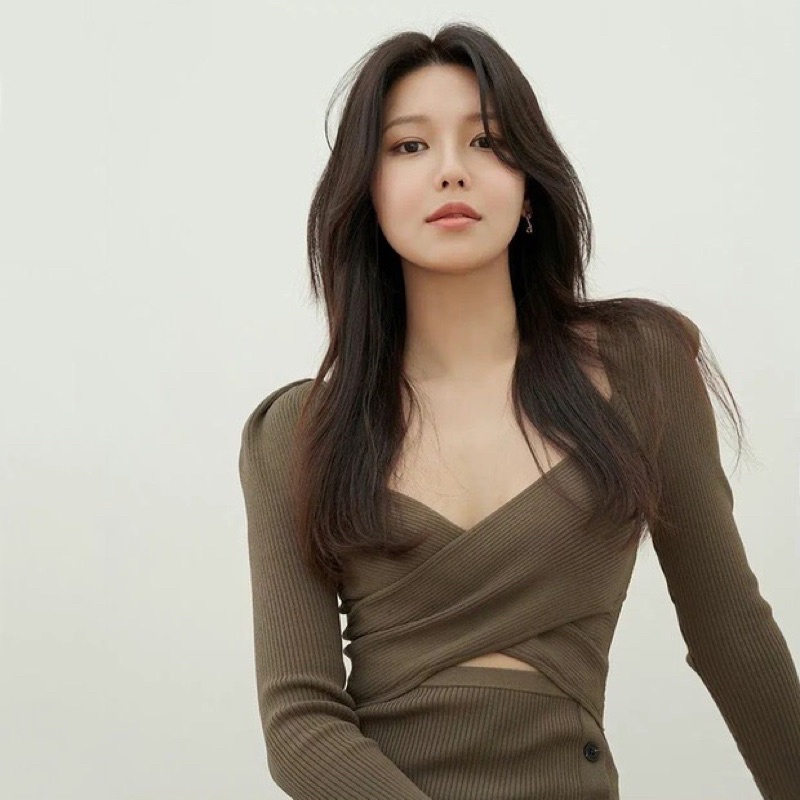 Đầm body thun tay dài cut out koreastyle