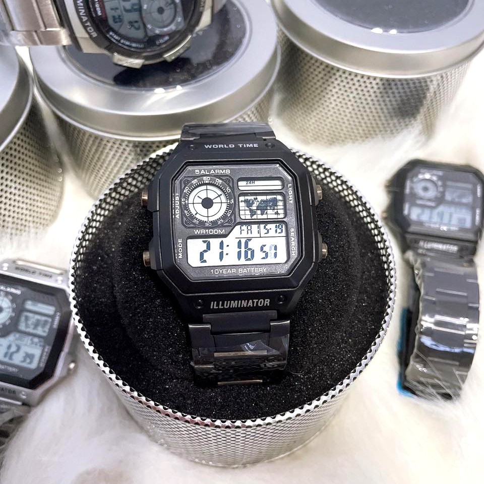 Đồng Hồ Điện Tử Nam AE-1200 💖𝑭𝑹𝑬𝑬𝑺𝑯𝑰𝑷💖 Đồng hồ Casio Kiểu Dáng Classic Chống Nước, Dây Thép Không Gỉ | BigBuy360 - bigbuy360.vn