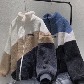 Áo khoác cổ đứng bằng vải Cashmere dày dặn thời trang cho nam