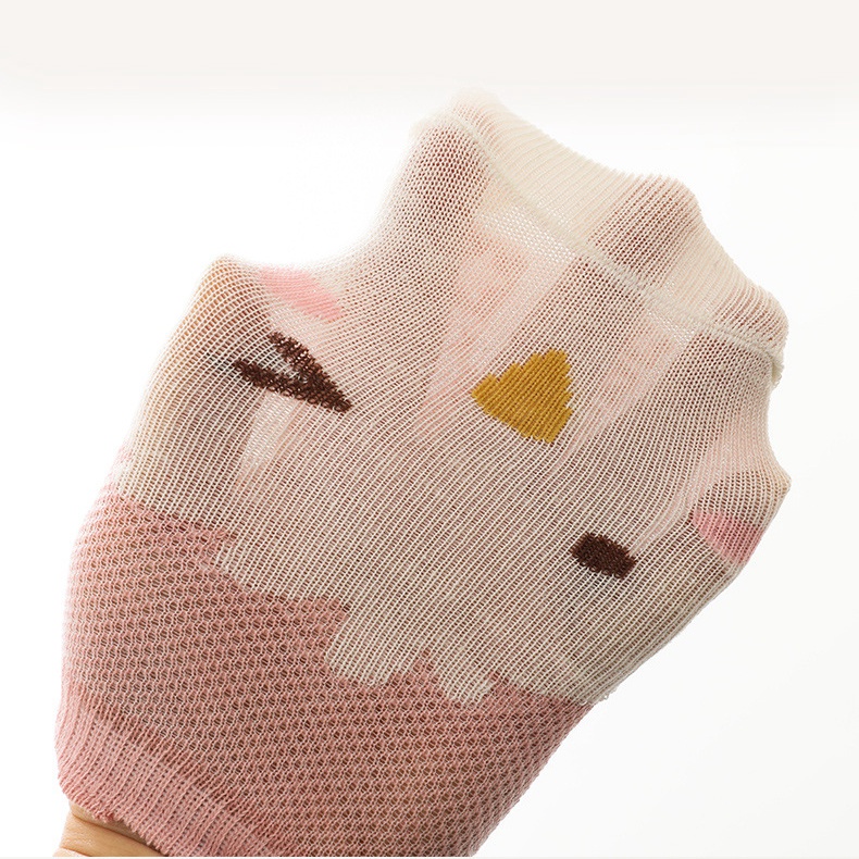 Tất Cotton Chống Trượt Hoạ Tiết Động Vật Dễ Thương Cho Bé 0-3 Tuổi