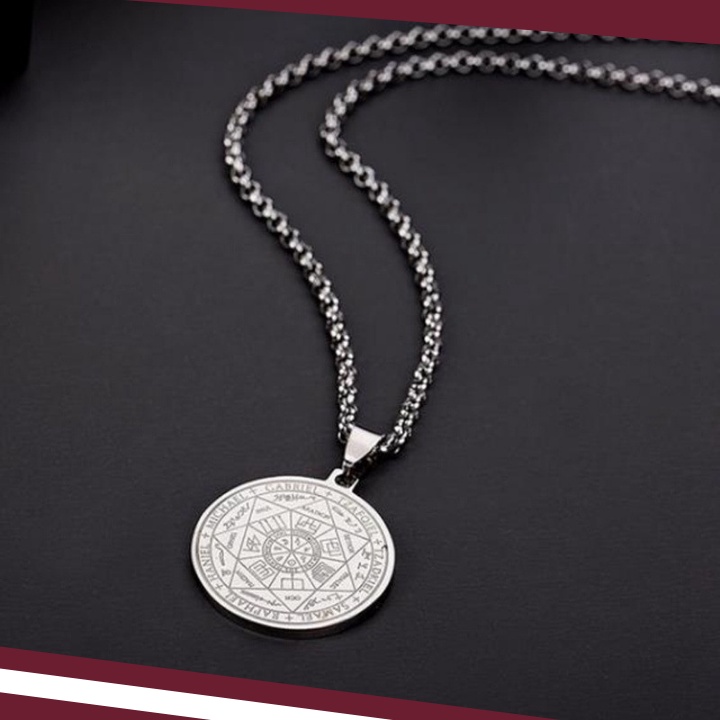 [GIAO HỎA TỐC] Vòng cổ dây chuyền Totem Series hình ngôi sao sáu cánh thiên thần thép không gỉ SUTUMAN silver