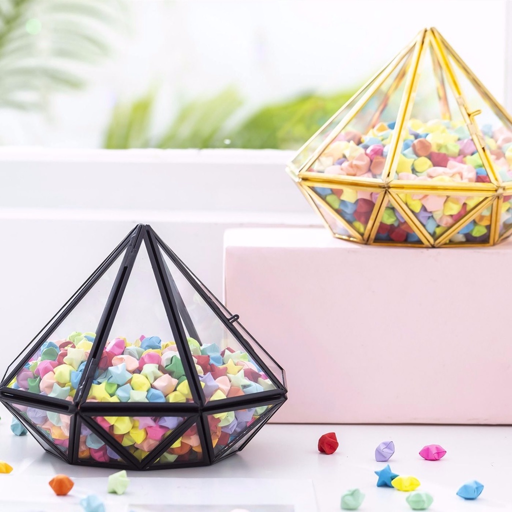 Lọ Thủy Tinh Đựng Trang Sức Hình Viên Thuốc Ngôi Sao May Mắn