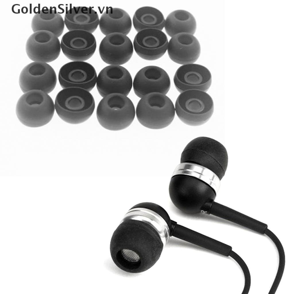 Set 20 Vỏ Bọc Đầu Tai Nghe Bằng Silicone Thay Thế Thông Dụng