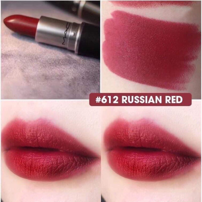 Son MAC Russian Red 612 Màu Đỏ Cổ Điển – Matte