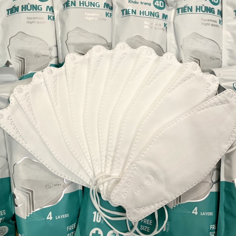 Sỉ khẩu trang Tiến Hùng giá tốt- Túi 10 chiếc khẩu trang 5D Mask,  KF94 Tiến Hùng Mask
