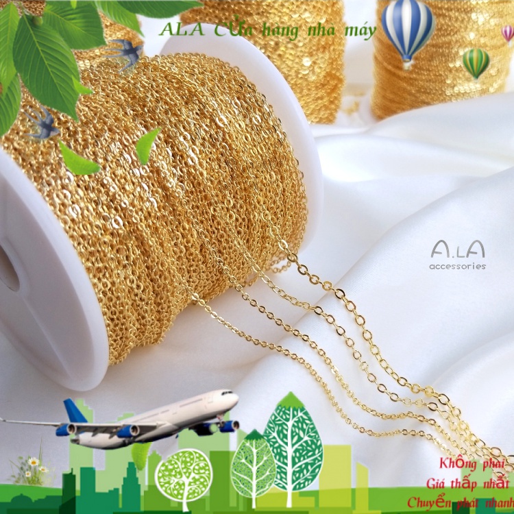 💖Đồ trang sức DIY💖vòng cổ Mạ Vàng 18k Thời Trang Hàn Quốc