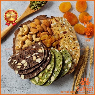 Bánh Biscotti ăn kiêng Eat Clean nguyên cám ngũ cốc không đường 200g