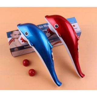( HÀNG TỐT GIÁ SALE ) Máy Massage Cầm Tay Hình Con Cá Heo 3 Đầu mini . May massage cam tay hinh con ca heo 3 dau