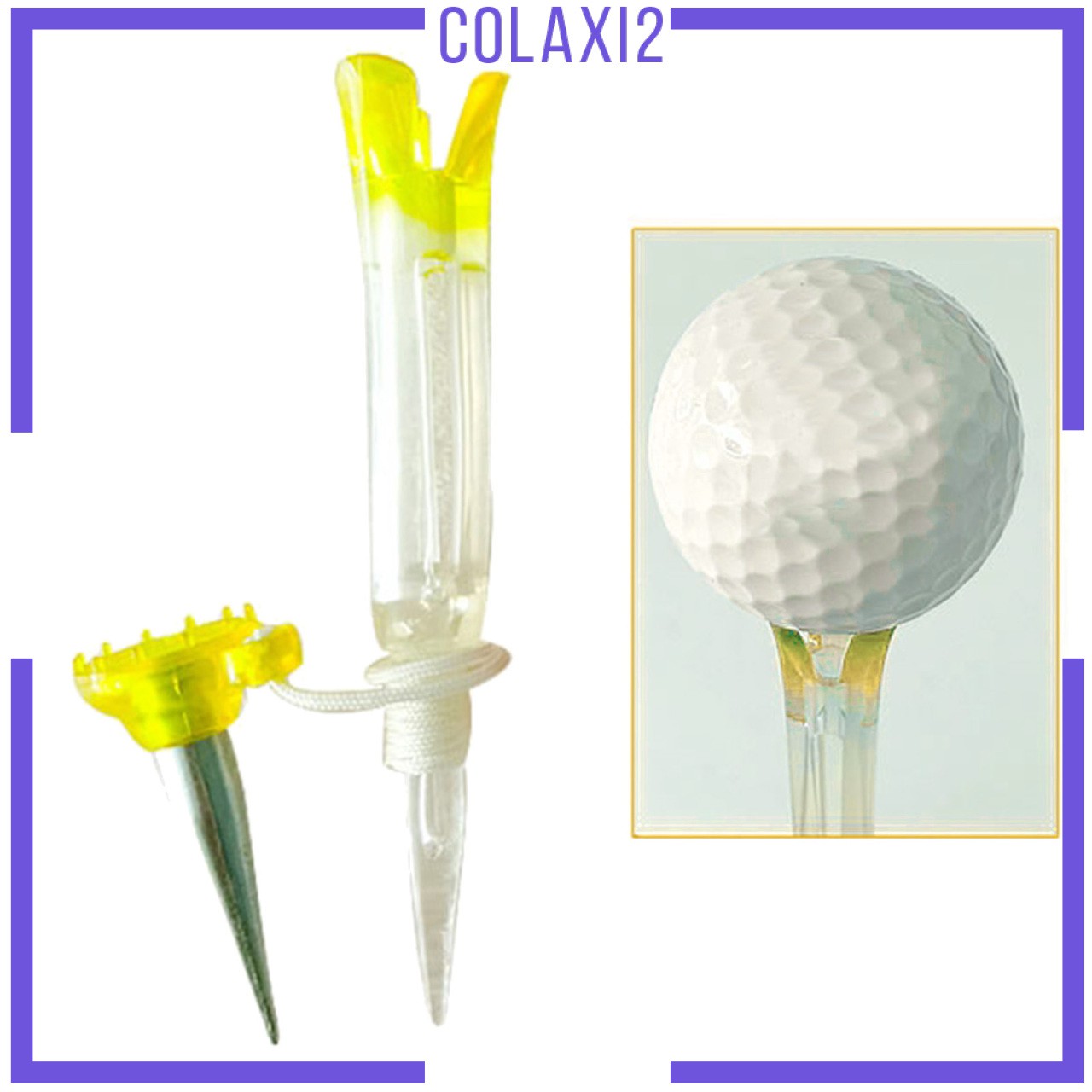 Plastic 3.35inch Golf Tees Unbreakable Long Durable High Performance Yellow