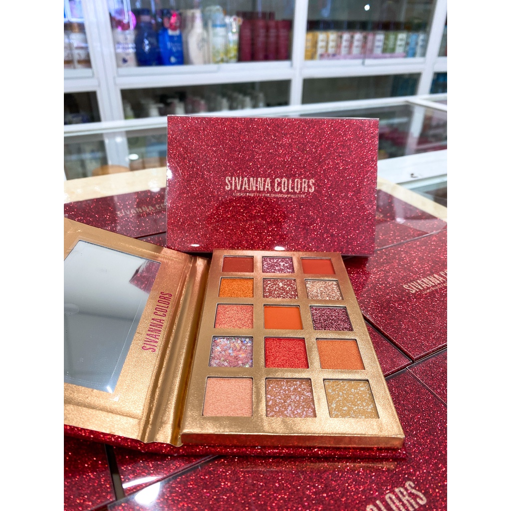 Bảng 15 Ô Phấn Mắt Sivanna Colors Lucky Pretty Eyes Shadow Palette HF5031 Thái Lan