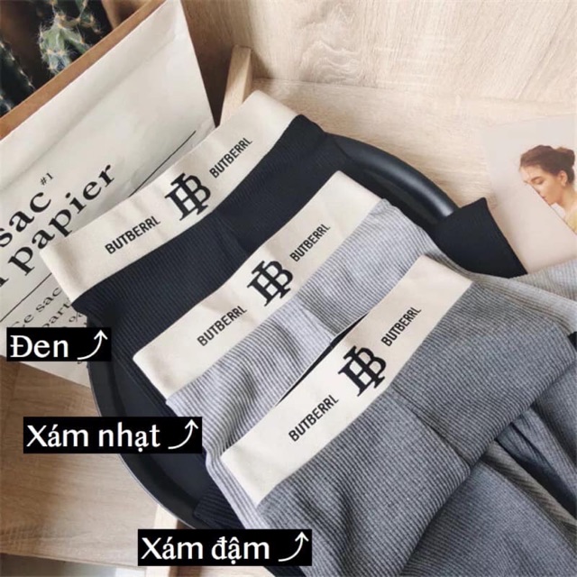 Quần Legging len tăm cạp cao