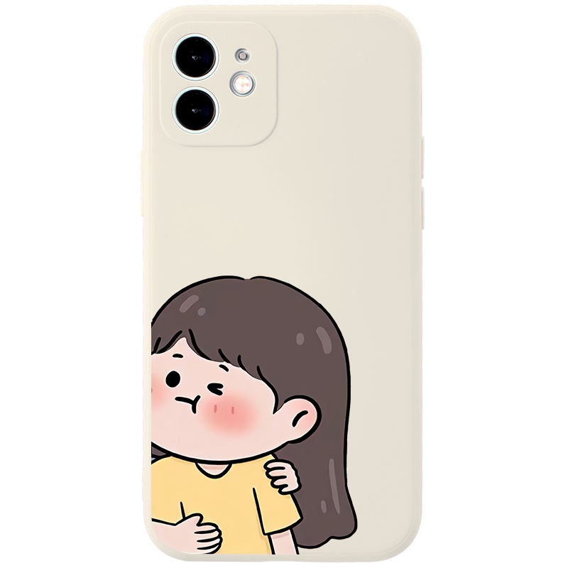 Ốp lưng GUMAN mềm ngộ nghĩnh cặp đôi dễ thương đẹp cho iPhone 14 13 12 11 Pro Max SE 2020 X XR XS 8 7 ip 6S 6 Plus kute XYB507