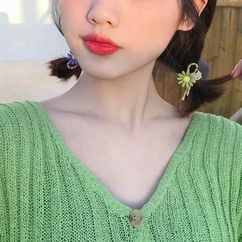 Dây buộc tóc cột tóc hoa cúc Hàn Quốc
