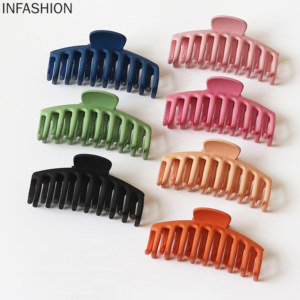 Kẹp tóc cỡ lớn chống trượt bằng nhựa tùy chọn màu sắc