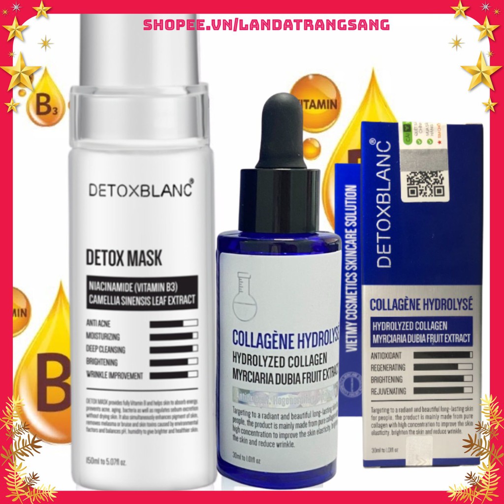 Combo dưỡng trắng Da Detox Blanc