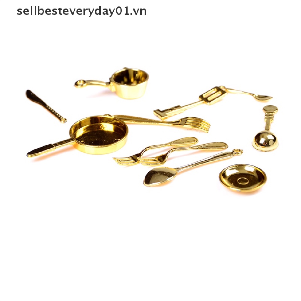 Bộ Dụng Cụ Ăn Uống Bằng Thép Không Gỉ Tỉ Lệ 1 / 12 Cho Nhà Búp Bê Bộ Dụng Cụ Ăn Uống Bằng Thép Không Gỉ Tỉ Lệ 1 / 12 11 Món Cho Nhà Búp Bê Mới Mô Hình 11 Miếng Tỉ Lệ 1 / 12 Trang Trí Nhà Búp Bê