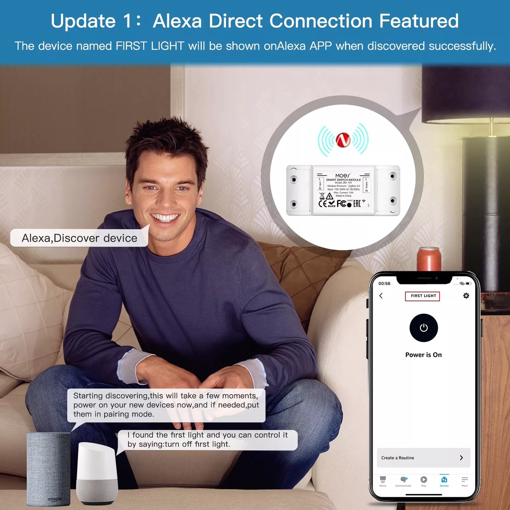 Công Tắc Zigbee Điều Khiển Từ Xa Tuya Basic