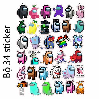 Sticker / Hình dán Game Among Us- (nhiều mẫu Random)