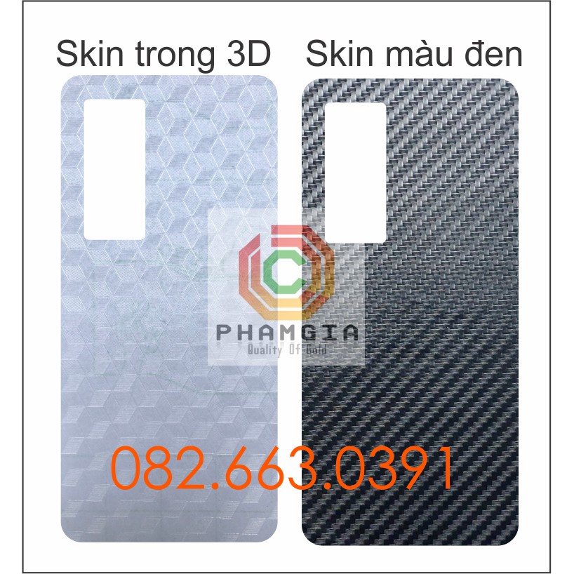 Miếng dán mặt lưng skin carbon Vivo X60