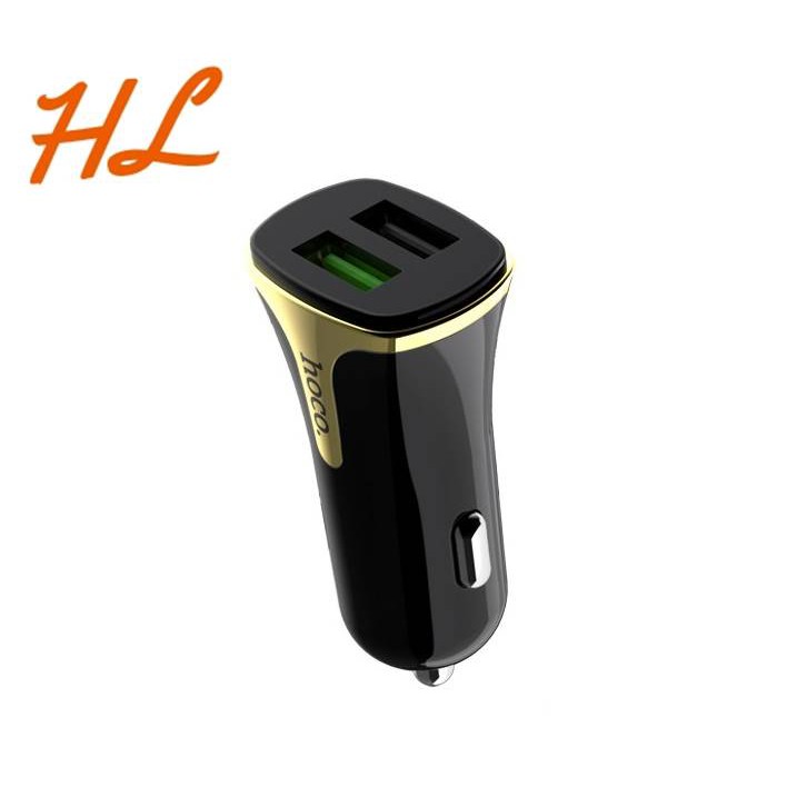 HOCO Z31 Tẩu Sạc Nhanh Điện Thoại Ô Tô Cao Cấp 2 Cổng USB Hỗ Trợ Quick Charge 3.0 - Hưng Long PC