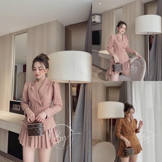 🍀 Sét Vest Trơn Mix Chân Váy Xếp Ly MAICHI🍀