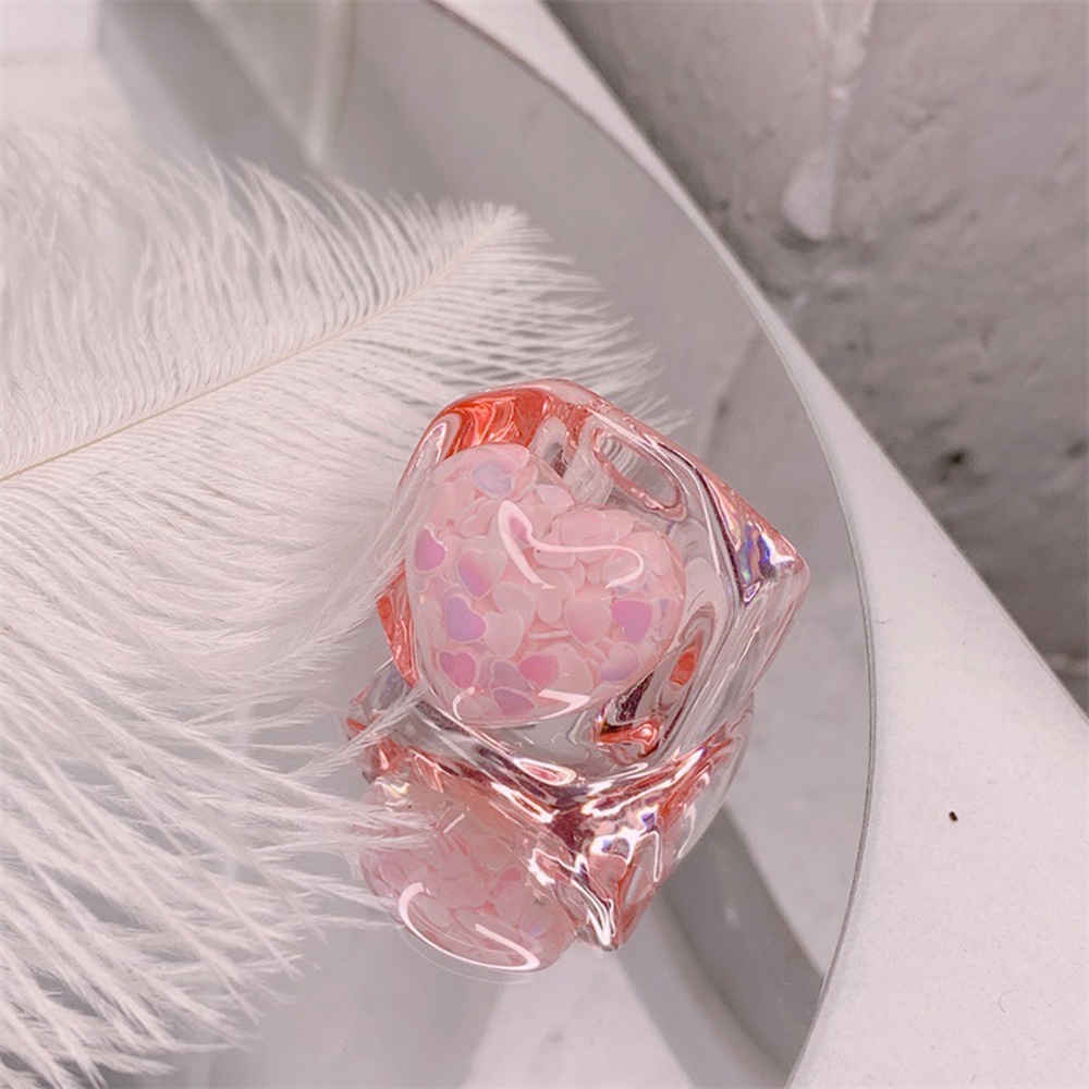 1 Nhẫn Đeo Ngón Tay Bằng Nhựa Resin Màu Kẹo Ngọt Thời Trang Cho Nữ