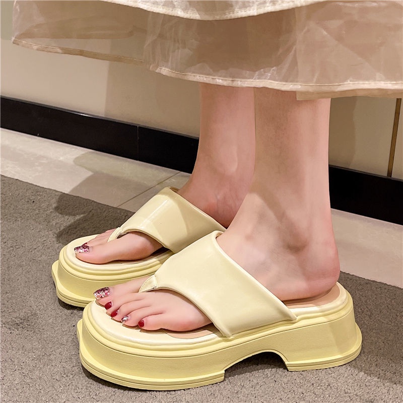 Dép Sandal Xỏ Ngón Đế Dày Phong Cách Thời Trang Mùa Hè Dành Cho Nữ