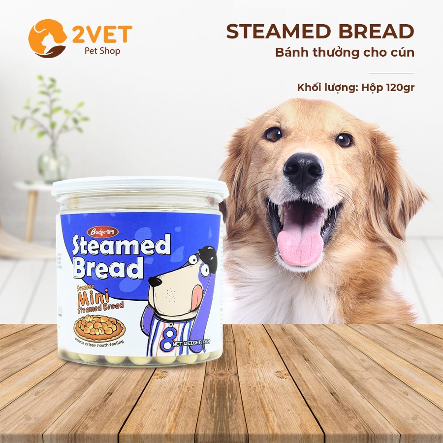 Bánh Thưởng Cho Chó Steamed Bread – Hộp 120G – Bánh Snack – Hương Vị Bơ Sữa  - Đồ Ăn Dành Cho Vật Nuôi | Shopee Việt Nam