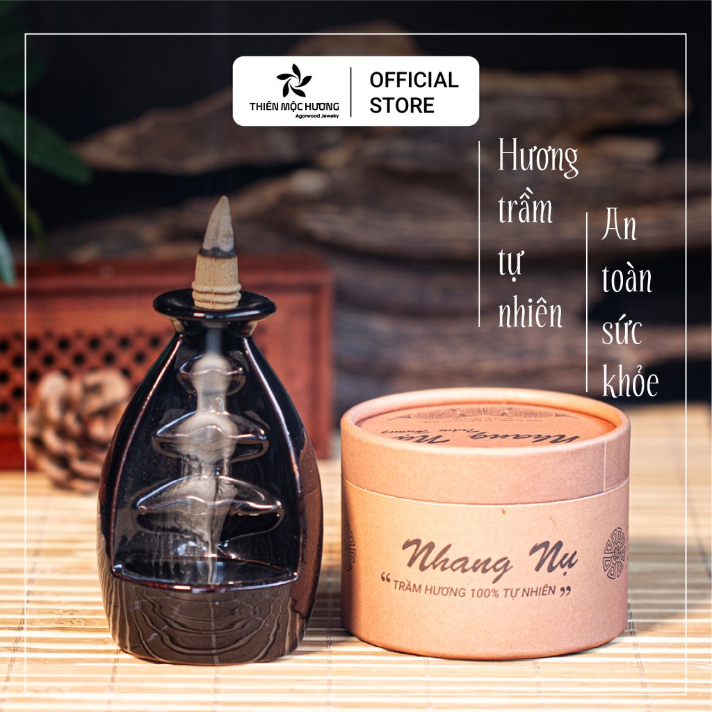 Nhang Nụ Trầm Hương Cao Cấp - Tặng thác khói xông nhà, xông văn phòng - Mùi hương dễ chịu, thơm lâu, không kích mũi