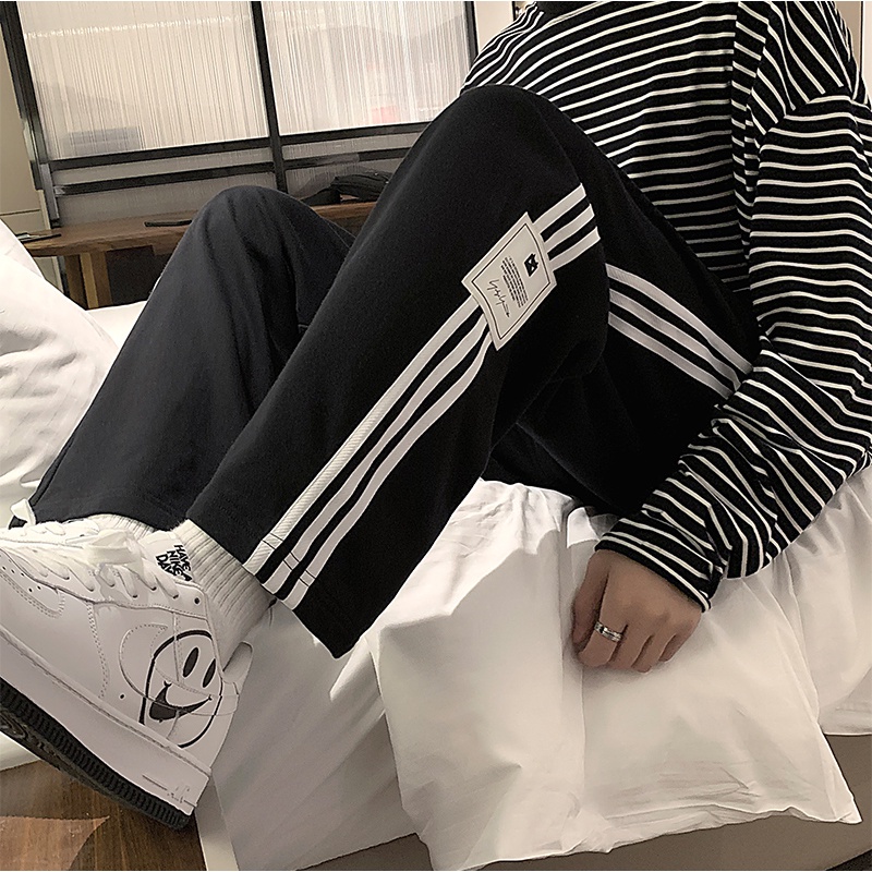 Quần Dài Nam Nữ Unisex Mùa Hè Dáng Đứng 3 Sọc Kẻ Thời Trang mixxstore QUAN NAM 107