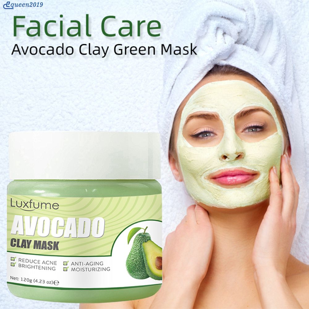 【Ready Stock】 Cleansing Moisturizing Acne-removing And Brightening Mask Smear Type Avocado Mud Mask Cleansing Mask Avocado Clay Mask 【queen2019】