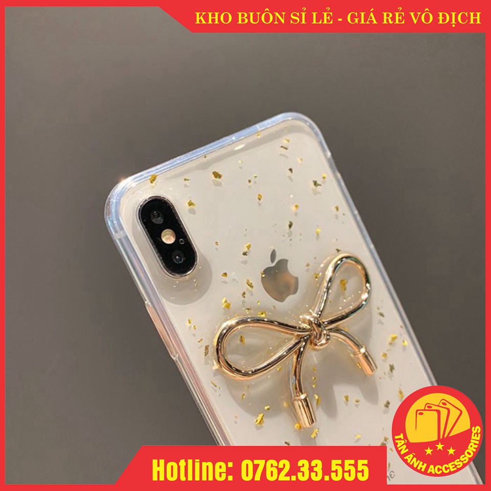 Ốp iphone - Ốp lưng 3d Nơ vàng kim tuyến 6/6s/6plus/6s plus/7/8/7plus/8plus/x/xs/xs max/11/11pro max - 11G 2m1