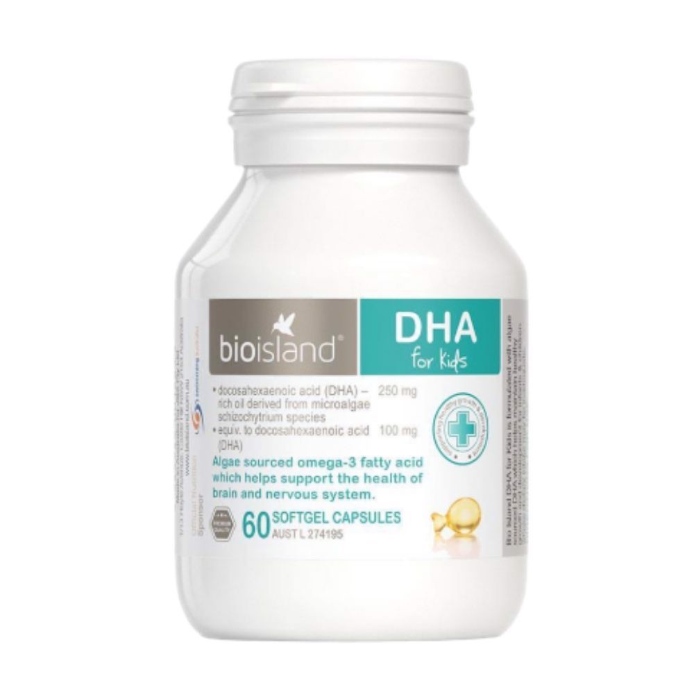 Dha Bioisland cho bé từ 7 tháng Úc 60 viên