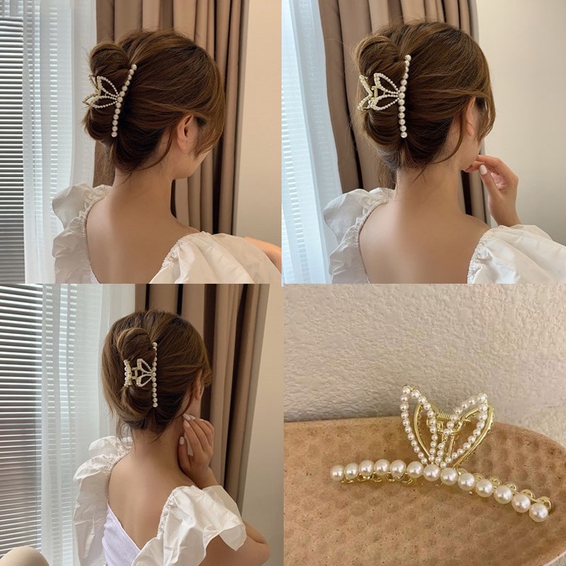 Kẹp tóc Hàn Quốc đính đá  cặp tóc càng cua kim loại nhiều kiểu tùy chọn xinh xắn sang chảnh cho nữ